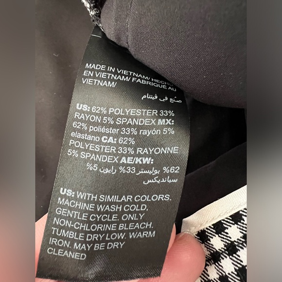 White House Black Market Gingham Tapered Ankle Pants - Picture 8 of 10